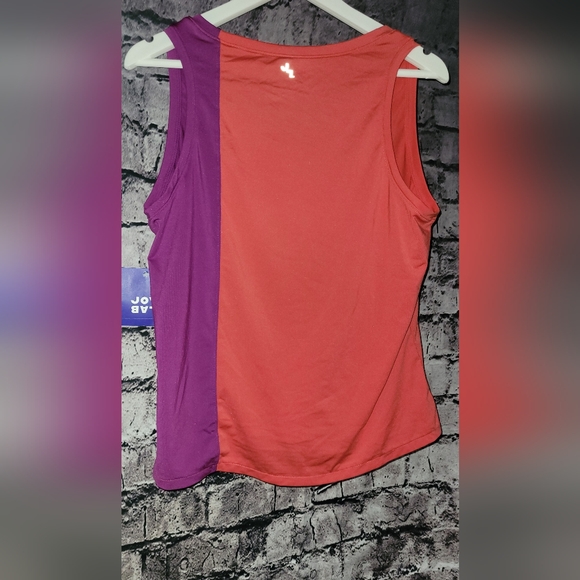 Joy Lab Cropped Color Block Tank Muscle Tank Medium bnwt red purple - Picture 6 of 6